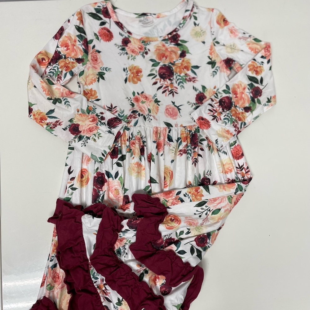 Festive Holiday Floral Dress